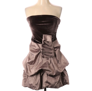 YA Los‎ Angeles Brown Taupe Cocktail Party Dress size Small Hoco Prom Sorority